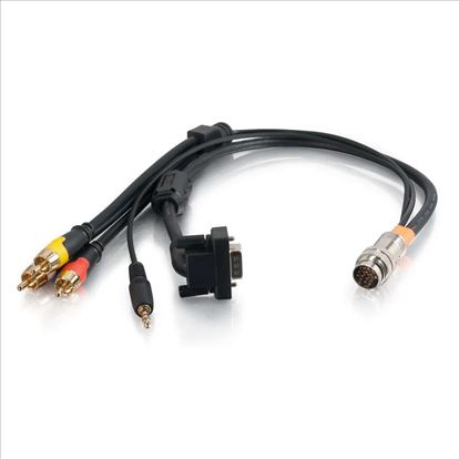 C2G 60067 video cable adapter 18" (0.457 m) VGA (D-Sub) + 3.5mm + 3 x RCA Black1