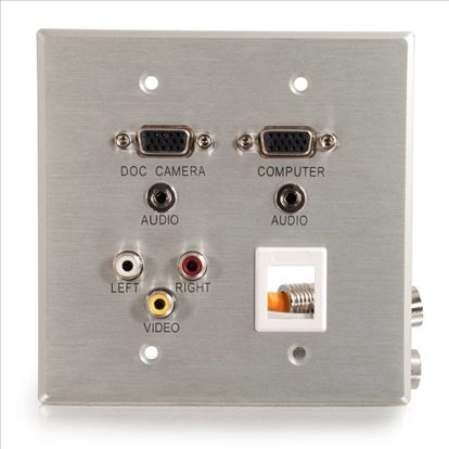 C2G 60034 cable gender changer 2x RapidRun 15-pin 2x VGA, 2x 3.5mm, Composite, RCA Stereo Aluminum, Orange1