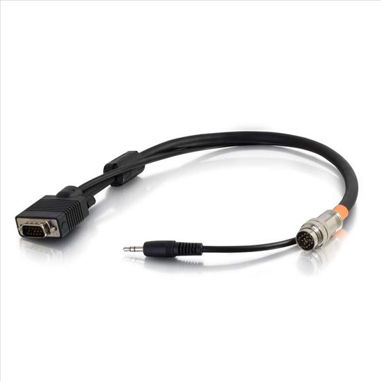 C2G 60048 video cable adapter 18" (0.457 m) VGA (D-Sub) + 3.5mm Black1