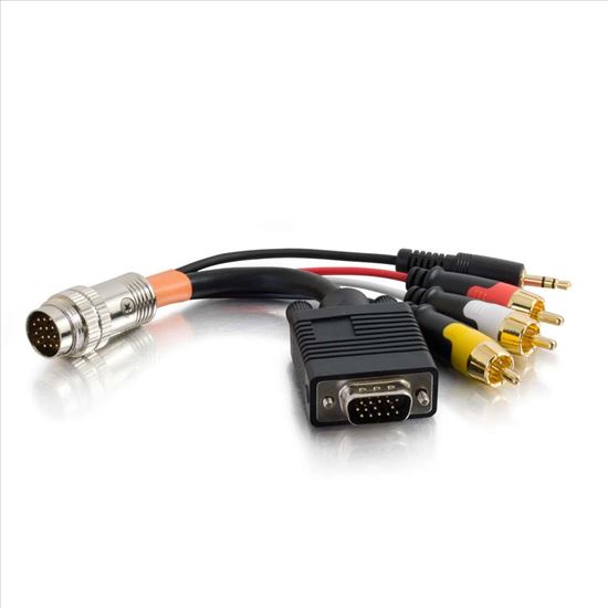 C2G 60055 video cable adapter 72" (1.83 m) VGA (D-Sub) + 3.5mm + 3 x RCA Black1