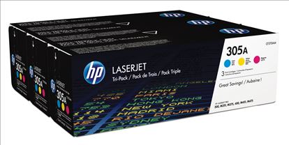 HP 305A 3-pack Cyan/Magenta/Yellow Original LaserJet Toner Cartridges1