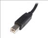StarTech.com 0.5m, USB 2.0 A/USB 2.0 B, M/M USB cable 19.7" (0.5 m) USB A USB B Black3