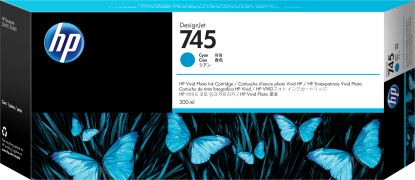 HP 745 300-ml DesignJet Cyan Ink Cartridge1