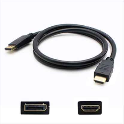 AddOn Networks DISPORT2HDMIMM6F video cable adapter 72" (1.83 m) DisplayPort HDMI Black1