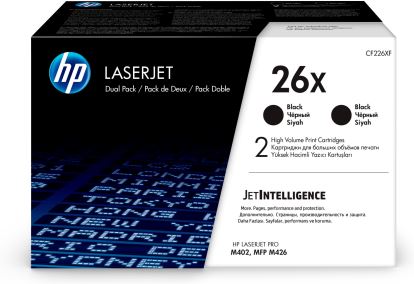 HP 26X 2-pack High Yield Black Original LaserJet Toner Cartridges1