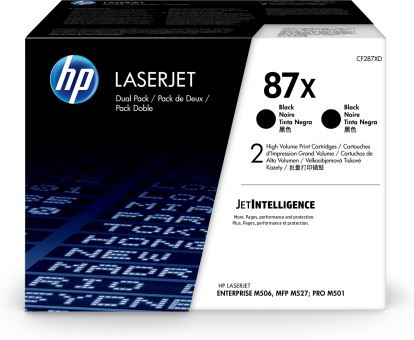 HP 87X 2-pack High Yield Black Original LaserJet Toner Cartridges1