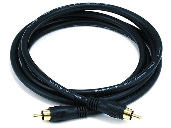 Monoprice 619 coaxial cable RG-59/U 71.7" (1.82 m) RCA Black1