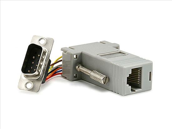 Monoprice 1151 cable gender changer DB-9 RJ-45 Gray, Silver1