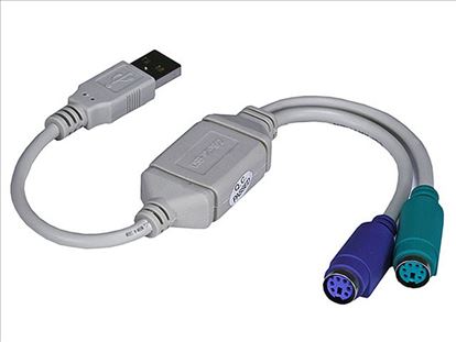 Monoprice 2274 PS/2 cable 2x 6-p Mini-DIN USB A Gray1