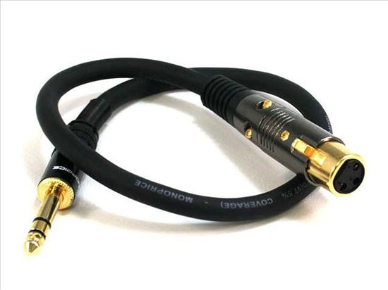 Monoprice 4767 audio cable 17.7" (0.45 m) XLR 6.35mm Black1