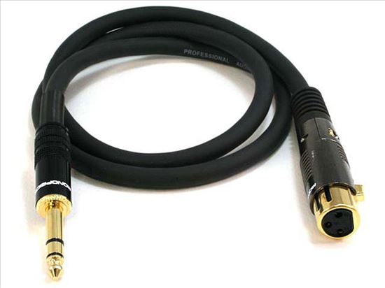 Monoprice 4768 audio cable 35.8" (0.91 m) XLR 6.35mm TRS Black1