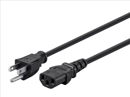 Monoprice 5282 power cable Black 12" (0.305 m) NEMA 5-15P IEC C131