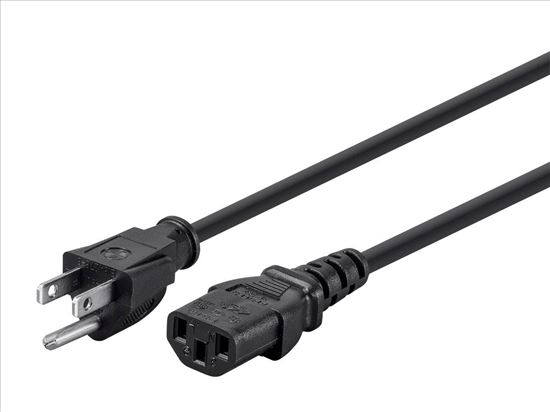 Monoprice 5282 power cable Black 12" (0.305 m) NEMA 5-15P IEC C131