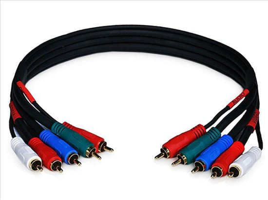 Monoprice 5355 component (YPbPr) video cable 17.7" (0.45 m) 5 x RCA Black1