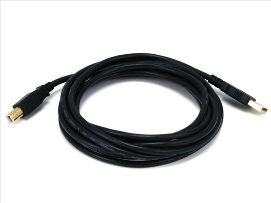 Monoprice 5439 USB cable 120" (3.05 m) USB 2.0 USB A USB B Black1