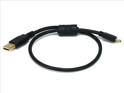 Monoprice 5446 USB cable 18" (0.457 m) USB 2.0 USB A Mini-USB B Black1