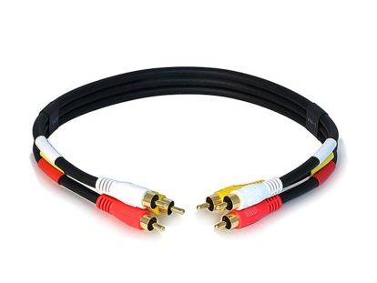 Monoprice 6026 coaxial cable RG-59/U 17.7" (0.45 m) RCA Black, Red, White, Yellow1