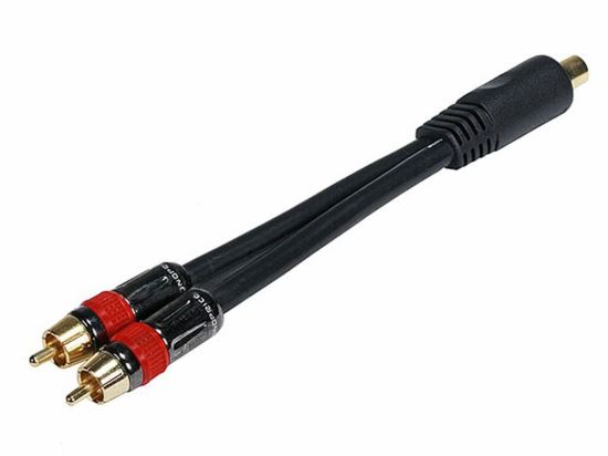 Monoprice 6261 audio cable 5.91" (0.15 m) RCA 2 x RCA Black1