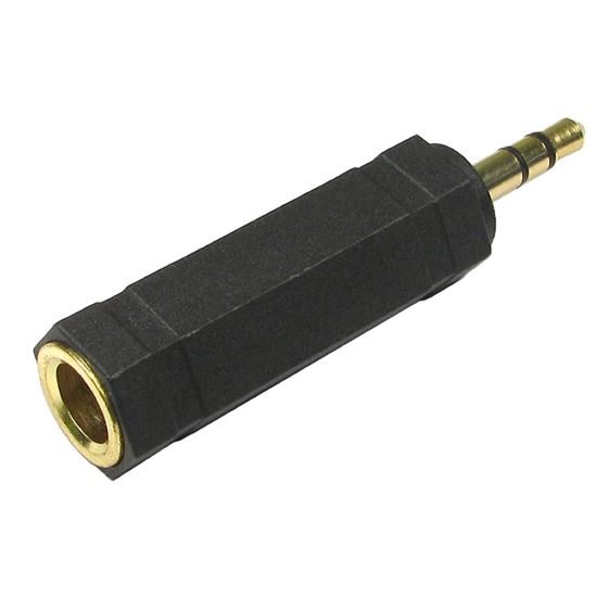 Monoprice 7135 cable gender changer 3.5mm 6.35mm Black1