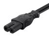 Monoprice 7672 power cable Black 70.9" (1.8 m) NEMA 1-15P C7 coupler3
