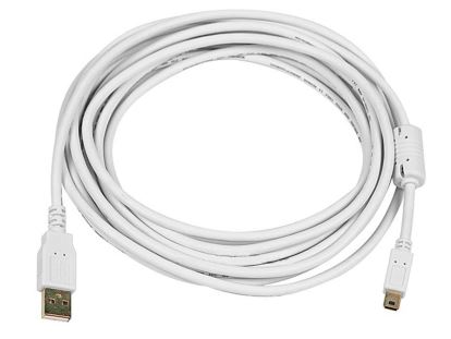 Monoprice 8636 USB cable 180" (4.57 m) USB 2.0 USB A Mini-USB B White1