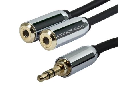 Monoprice 10145 audio cable 5.98" (0.152 m) 3.5mm 2 x 3.5mm Black1