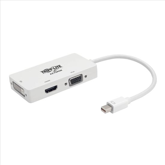 Tripp Lite P137-06N-HDVW video cable adapter 5.91" (0.15 m) Mini DisplayPort DVI-D + VGA (D-Sub) + HDMI White1