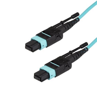 StarTech.com MPO12PL5M fiber optic cable 196.9" (5 m) MPO/MTP OM3 Aqua color1