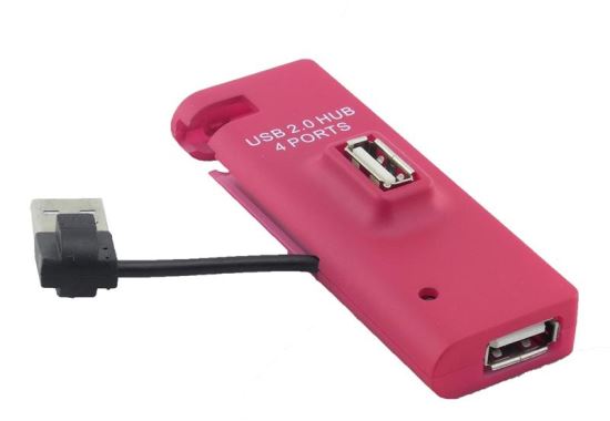 Inland 8809 interface hub USB 2.0 480 Mbit/s Red1