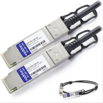 AddOn Networks QSFP-40G-C3M-AO Serial Attached SCSI (SAS) cable 118.1" (3 m) 40000 Gbit/s Stainless steel, Black1