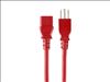 Monoprice 33602 power cable Red 72" (1.83 m) NEMA 5-15P C13 coupler1