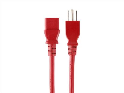 Monoprice 33602 power cable Red 72" (1.83 m) NEMA 5-15P C13 coupler1