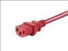 Monoprice 33602 power cable Red 72" (1.83 m) NEMA 5-15P C13 coupler5