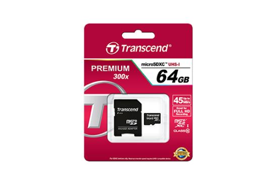 Transcend TS64GUSDXC10 memory card 64 GB MicroSDXC NAND Class 101