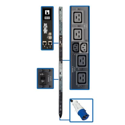 Tripp Lite PDU3EVSR6G60A power distribution unit (PDU) 18 AC outlet(s) 0U Black, Gray1