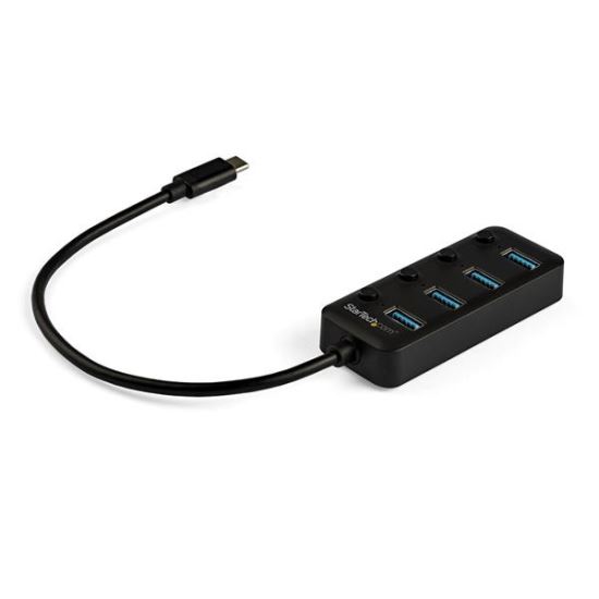 StarTech.com HB30C4AIB interface hub USB 3.2 Gen 1 (3.1 Gen 1) Type-C 5000 Mbit/s Black1