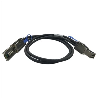 QNAP CAB-SAS30M-8644-8088 Serial Attached SCSI (SAS) cable 39.4" (1 m) Black, Metallic1
