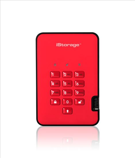 iStorage diskAshur 2 external hard drive 500 GB Red1