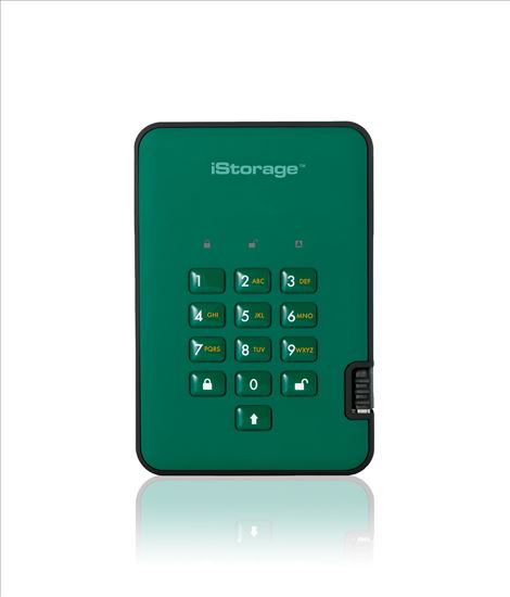 iStorage diskAshur 2 external hard drive 500 GB Green1