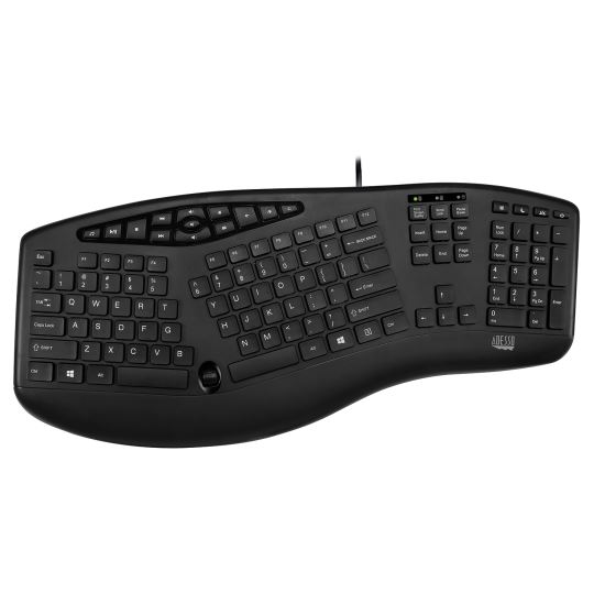 Adesso TruForm Media 160 keyboard USB QWERTY US English Black1