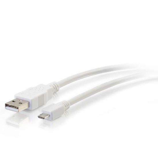 C2G 27441 USB cable 11.8" (0.3 m) USB 2.0 USB A Micro-USB B White1