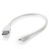 C2G 27441 USB cable 11.8" (0.3 m) USB 2.0 USB A Micro-USB B White2