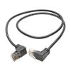 Tripp Lite Right-Angle Cat6 UTP Patch Cable (RJ45) - M/M, Gigabit, Snagless, Molded, Slim, Black, 0.31 m2