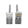 Tripp Lite Right-Angle Cat6 UTP Patch Cable (RJ45) - M/M, Gigabit, Snagless, Molded, Slim, Grey, 0.31 m1