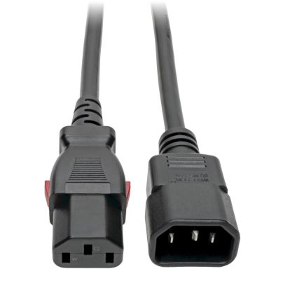 Tripp Lite C14 Male to C13 Female Power Cable, C13 to C14 PDU-Style, Locking C13 Connector, 10A, 18 AWG, 0.31 m1