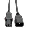 Tripp Lite C14 Male to C13 Female Power Cable, C13 to C14 PDU-Style, Locking C13 Connector, 10A, 18 AWG, 0.61 m1