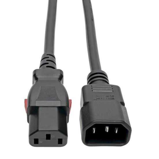 Tripp Lite C14 Male to C13 Female Power Cable, C13 to C14 PDU-Style, Locking C13 Connector, 10A, 18 AWG, 1.22 m1