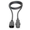 Tripp Lite C14 Male to C13 Female Power Cable, C13 to C14 PDU-Style, Locking C13 Connector, 10A, 18 AWG, 1.22 m2