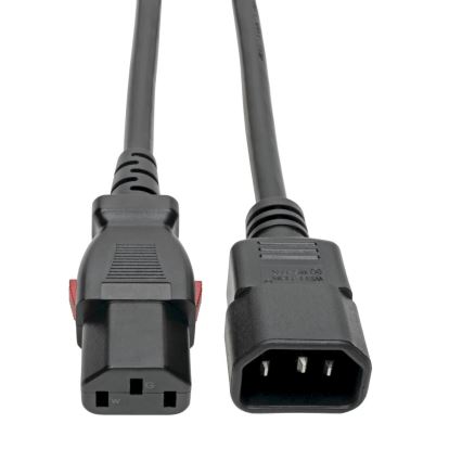 Tripp Lite C14 Male to C13 Female Power Cable, C13 to C14 PDU-Style, Locking C13 Connector, 10A, 18 AWG, 3.05 m1