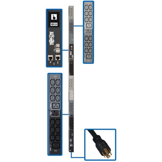 Tripp Lite PDU3EVN6L2120 power distribution unit (PDU) 45 AC outlet(s) 0U Black1